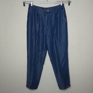 Vintage Charles Keath Chambray Pants High Waist Pleated